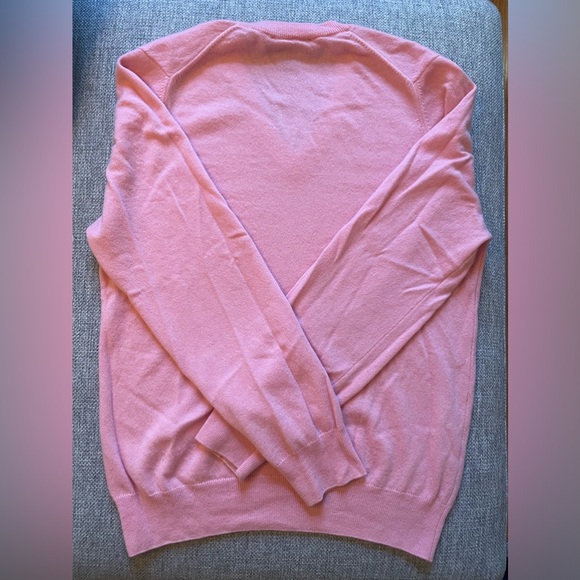 Brooks Brothers Pink Cashmere V Neck Sweater - Picture 2 of 9